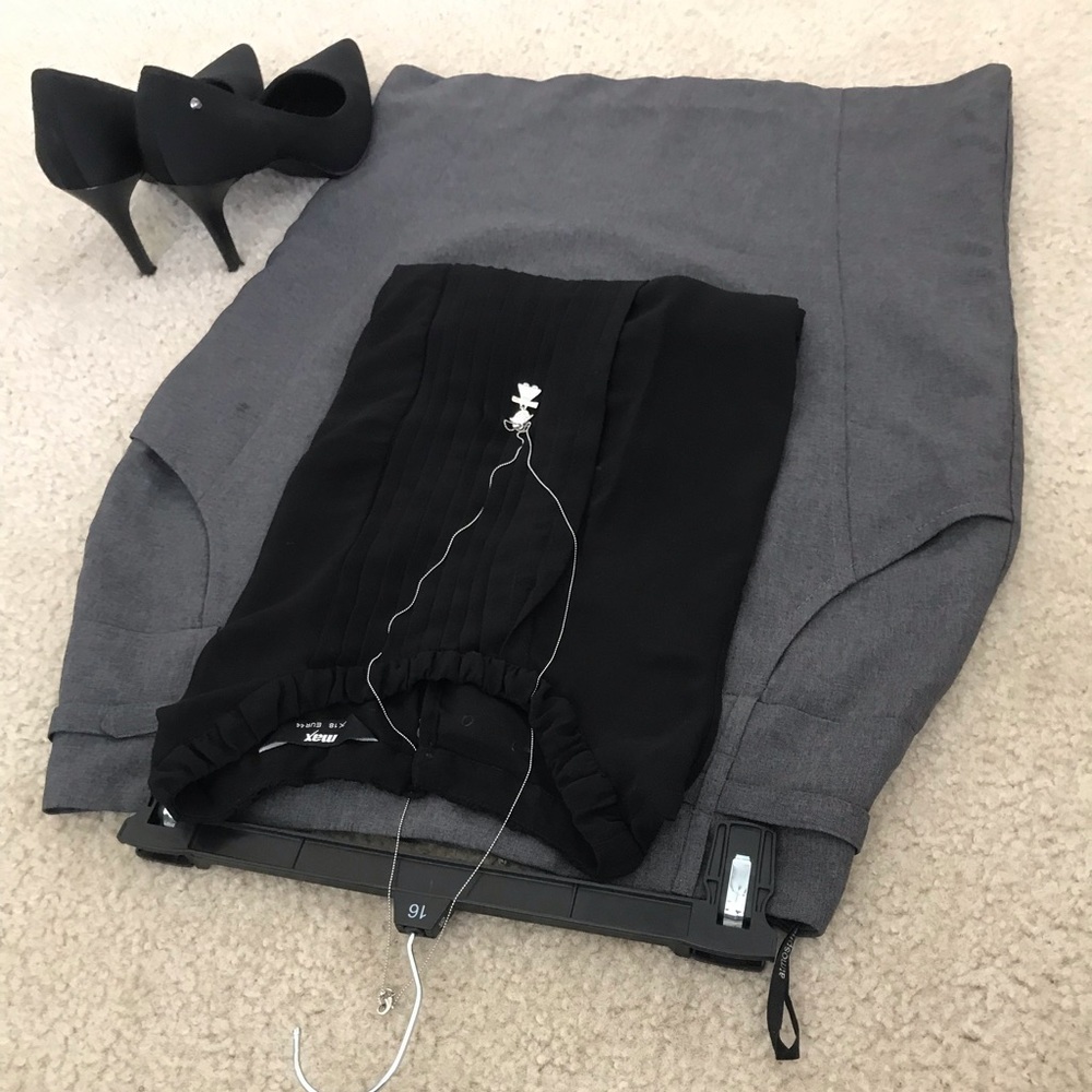 Gray pencil skirt